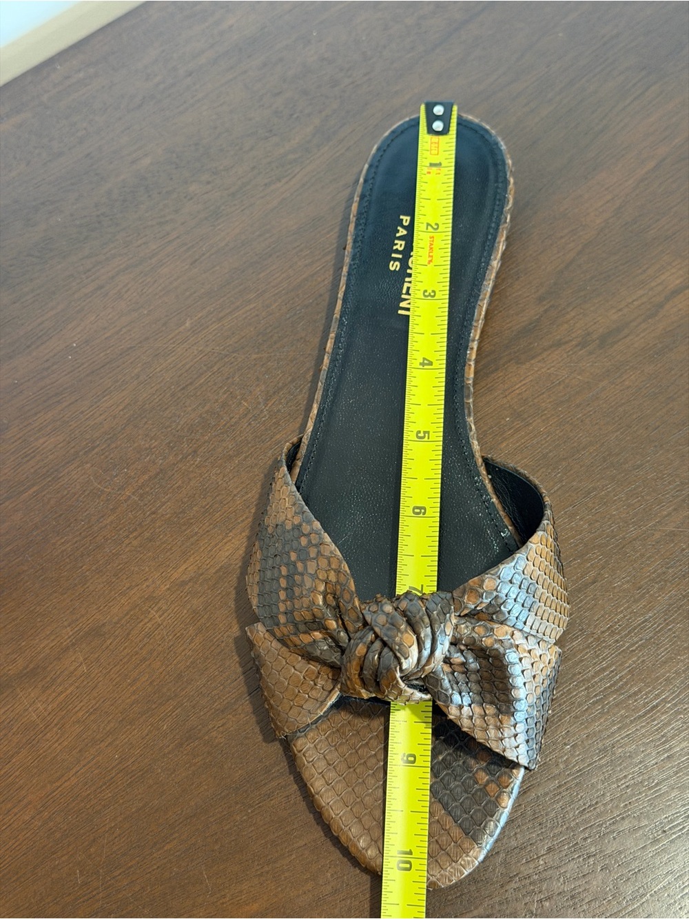Authentic Yves Saint Laurent Bianca Knot Slides Python  Size 39.5 - Picture 16 of 16